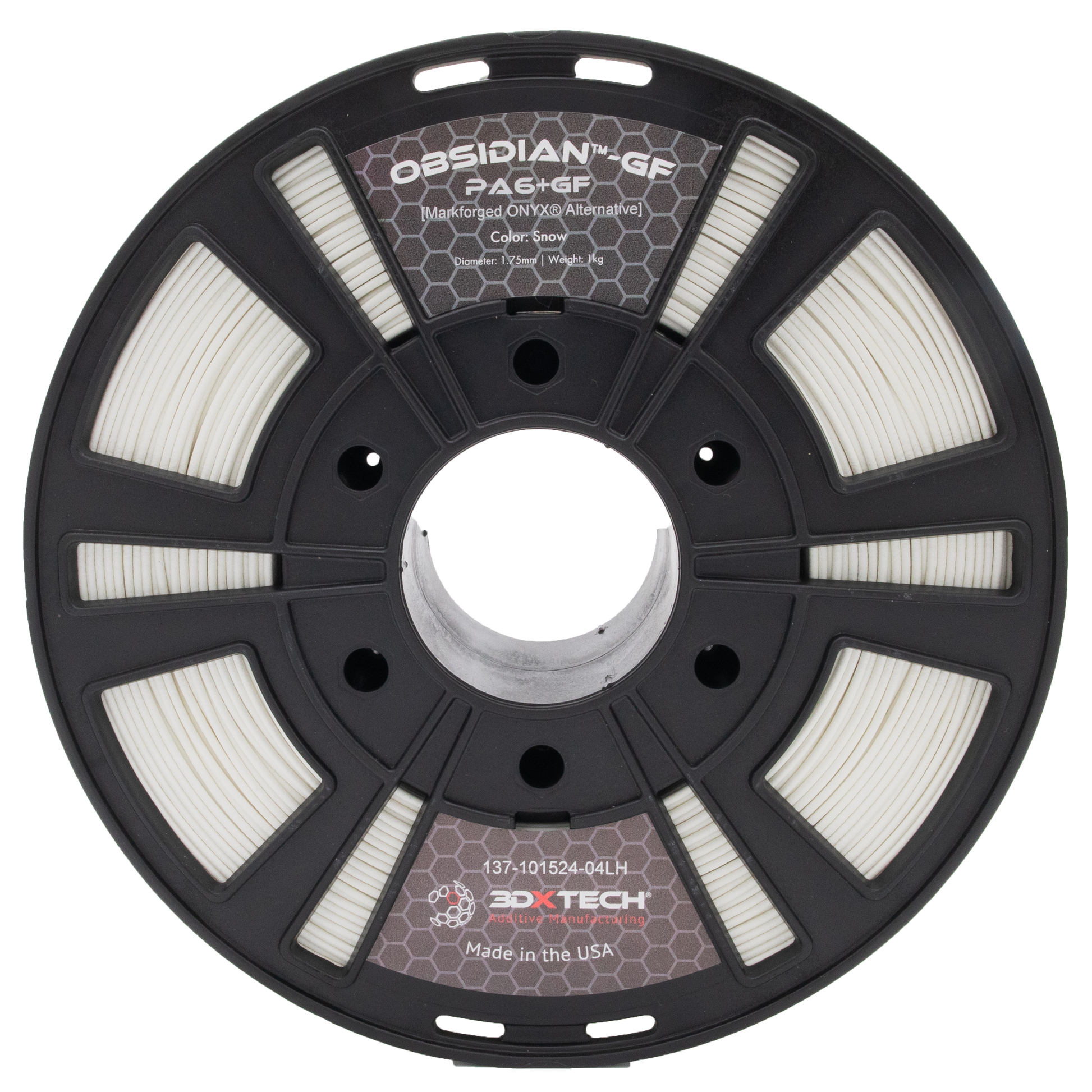Filamento 3DXTech Obsidian Nylon 6+GF