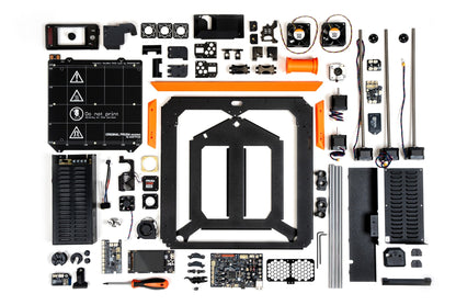Impressão em andamento dentro da câmara fechada da CORE One+